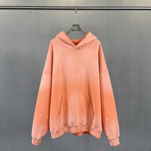 เสื้อฮู้ดดี้พิมพ์ลายสีแบบแอซิดวอช หนักพิเศษ สไตล์วินเทจ ขาดๆ แบบสตรีทแวร์ ทรงโอเวอร์ไซส์ ผู้ผลิต OEM - Product Image 3