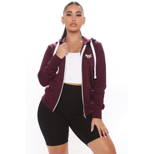 Wholesale Women Zip Up Hoodie Casual Streetwear Jacket Custom Fashion Apparel OEM ODM Supplier USA Market - Product Image 1