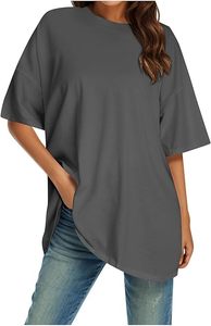 Lightcomfortstyle Loose Womens Minimalist Basic O Neck Comfortable Casual Top Stylishdailywear - Product Image 2