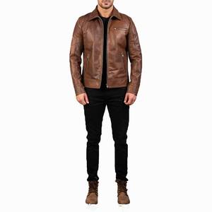 Chaqueta de Cuero Vacuno Pakistaní para Hombre, Cuello Alto, Impermeable, Resistente al Viento, Transpirable, Ecológica, Servicio OEM - Product Image 2
