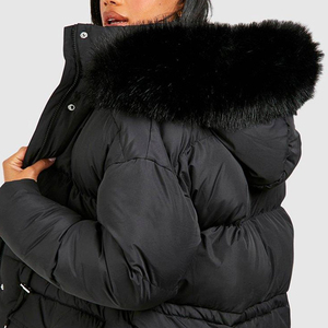 Elite Hot Sale Wholesale <b>Womens</b> <b>Winter</b> Long Casual <b>Jacket</b> Hooded Zipper <b>Warm</b> Parka Slim Fit Long Sleeved Pocket Factory Direct - Product Image 6