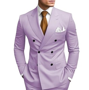 Men's Business Suits 3-Piece <b>Set</b> Single-Breasted Italian Style Wedding Coat Pant <b>Blazers</b> 100% Polyester Anti-Wrinkle Breathable - Product Image 4