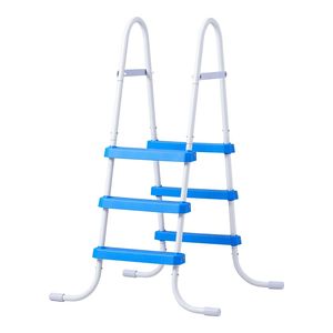 Échelle de piscine en acier à 3 marches, type A, pour piscine hors sol à paroi haute de 36 pouces, avec capacité de 300 lb, marches d'entrée/sortie - Product Image 1