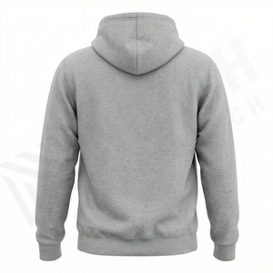 Wholesale New Sporty Mens Autumn Winter Hooded Casual Fleece Jackets 100% Cotton Eco Friendly 380g Thick Warm Solid Hoodies - Product Image 2