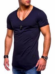 Camiseta Deportiva Transpirable Básica de Manga Regular con Diseño Sólido, Cuello en V, Estilo Casual para Hombre - Product Image 2