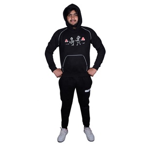 Conjunto Deportivo con Logotipo Estampado en Relieve Oem, Corte Ajustado con Ribete Reflectante, Conjunto Deportivo para Hombre, Chaqueta Informal y Pantalones Deportivos, Conjunto de 2 Piezas para Hombre - Product Image 3