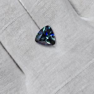 Alta calidad Aqua Blue Trillion Cut Natural Moissanite Piedra preciosa suelta Hermoso acabado para la fabricación de joyas recubiertas - Product Image 1