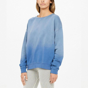 Conjunto de Sudadera con Capucha Azul Ecológica para Mujer, Corte Regular, y Leggings Gris Claro, Ropa Casual de Otoño, 100% Algodón, 2 en 1 - Product Image 2