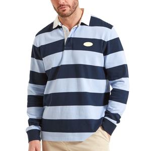 เสื้อโปโลแขนยาวสไตล์มืออาชีพสำหรับผู้ชาย ผ้าฝ้าย 100% ลายทาง ผลิตแบบ OEM ชุดเซ็ต ผ้าหนา GSM สูง - Product Image 2