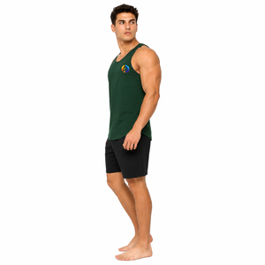 Camiseta sin mangas para hombre con diseño casual que ofrece comodidad relajada y transpirable, ideal para viajes a la playa y uso diario. - Product Image 4