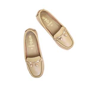 Niñas Tan Formal Mocasín Vestido Zapatos KD0888 - Product Image 1