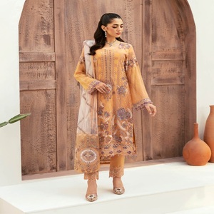 Vestidos largos para mujer Trajes de boutique Elegantes hermosos vestidos de gasa de lujo Trajes indios de 3 piezas de Ramsha Vol - Product Image 3