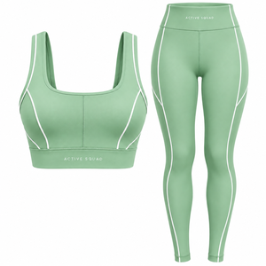 Activewear Yoga Set Halter Sports Bra Soft <b>Seamless</b> <b>Leggings</b> Women Workout Sets Gym Fitness yoga Sets OEM - Product Image 3