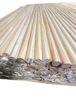 Manche de rechange en bois de pin de qualité supérieure pour outils de jardinage manuels, râteau à feuilles, râteau à gazon, longueur 1200-1500 mm, diamètre 24 mm, surface poncée