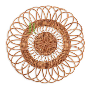 Nouveau produit tendance : Assiettes de présentation en rotin, sets de table bohèmes en rotin, sets de table en osier, vente chaude OEM, en provenance du Vietnam - Product Image 4