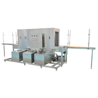 Industriële kratwasmachine met transportband en droger voor fruit- en groentepreparaties