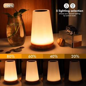 USB Rechargeable LED Touch Night <b>Light</b> RGB Dimmable Color-Changing Portable Lamp Remote Control Modern ABS Hotels - Product Image 5
