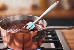Rose Gold Polish Copper Sauce <b>Pan</b> With Stainless Steel Interior And Metal <b>Handle</b> For Kitchenware And Induction Cookers Use - Product Image 5