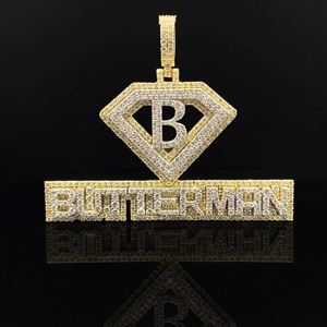 Colgante de Dragón con Diamantes de Imitación Estilo Hip Hop para Hombre, The Ice Legacy, con Aleación Chapada en Oro y Oro Rosa - Product Image 1