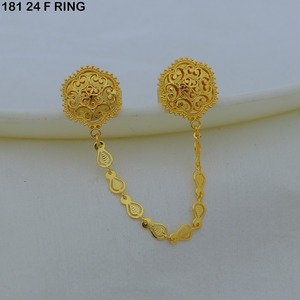 Arabic Fashionable Gold Plated Finger <b>Ring</b> With Tassel Layered Chain Double Arabic Special <b>Adjustable</b> <b>Ring</b> for Women and Girls - Product Image 3