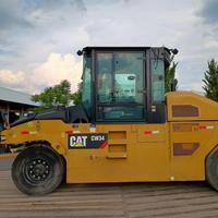 Rouleau compresseur routier Caterpillar CW34 LRC d'occasion 2019 à vendre, compresseur d'asphalte à pneus pneumatiques, machine lourde avec moteur d'origine