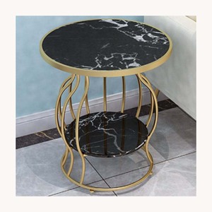 Table d'appoint élégante en métal et marbre, nouveau design, table d'appoint de luxe personnalisée, nouvelle arrivée, vente en gros d'usine - Product Image 1