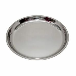 Ensemble d'assiettes rondes en acier inoxydable de qualité alimentaire, réutilisables et durables, pour la maison, les restaurants et les hôtels - Product Image 1
