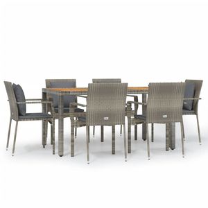 Conjunto de Comedor para Jardín en Gris - Product Image 2