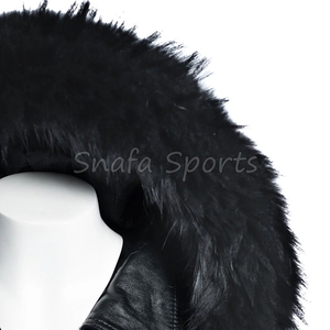 Chaqueta de Cuero Genuino para Mujer, Estilo Casual, Color Sólido, Tejida, de Alta Calidad, para Uso Diario - Product Image 3