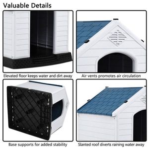 27\" Plastic Pet House Stylish and Durable Dog House Furniture - Product Image 5