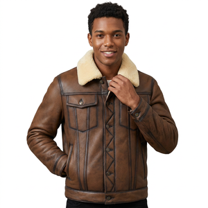Chaqueta de Mezclilla para Hombre, Poliéster/Algodón, Cuello Redondo, Logotipo Frontal, Resistente al Viento, Corte Regular, Otoño - Product Image 3