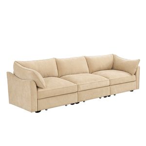 Divano a 3 Posti Ampio e Profondo con Cassetti Estraibili Sotto Ogni Seduta, Eccellente Spazio di Archiviazione per Soggiorno - Product Image 6
