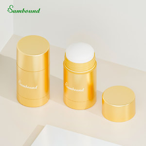 Tubos de desodorante ecológicos personalizados al por mayor de 75 g con tapa de plástico PP galvanizada en oro para envasado de desodorante sólido - Product Image 1