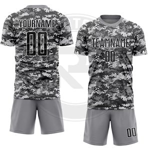 Ensemble d'uniformes de football modernes en tissu extensible durable, maillot et short pour l'entraînement, les matchs et le jeu quotidien - Product Image 2