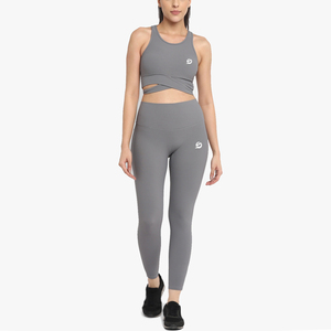 Nuevo Conjunto de Yoga de 2 Piezas para Mujer, Color Sólido, Ecológico, Transpirable, Ligero, de Secado Rápido, Spandex/Nailon - Product Image 1