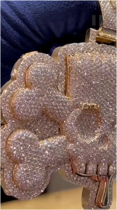 จี้รูปหัวกะโหลกผู้ชาย CONCEPTION ประดับเพชร VVS เงินแท้ 925 ชุบทองคำขาว 14K สไตล์ฮิปฮอป สร้อยคอจี้แบบหรูหรา ของขวัญสำหรับผู้ชาย - Product Image 5