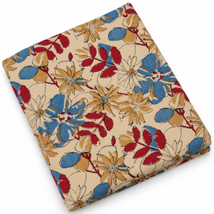 Tissu en coton léger 70 GSM imprimé floral, voile tissé, base blanche pour chemises, rideaux, sacs et couture - Product Image 5
