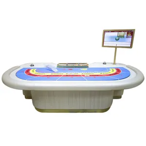チップボックス付きのさまざまな色のカスタマイズされたカジノ高級バカラポーカーテーブル