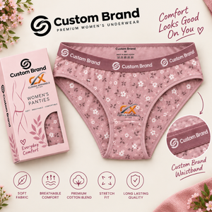 Custom Private Label Cotton Spandex Hipster <b>Briefs</b> <b>Women</b> Soft Breathable Panties Factory Manufacturer - Product Image 3