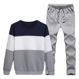 Ensemble de survêtement athlétique respirant en polaire polyester uni pour homme, avec sweat à capuche et pantalon de jogging – Collection Hiver 2026 (Vente en gros) - Product Image 2