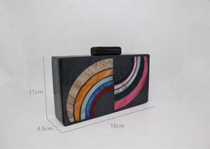 Bolso de Mano Elegante y Versátil para Mujer, Diseño de Un Solo Hombro con Tiras Cruzadas de Colores, Acrílico, con Perlas, Ideal para Cenas - Product Image 2
