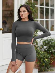 Conjuntos de Shorts Deportivos de Nylon para Mujer, Levanta Glúteos, Sexy, para Gimnasio, Fitness, Yoga, Verano, Estilo Biker, Venta al por Mayor, Personalizados - Product Image 3