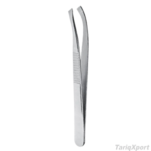 Pince à épiler professionnelle en acier inoxydable personnalisable, durable, pour sourcils, coupe et finition, à pointe inclinée, essentiels de beauté - Product Image 2