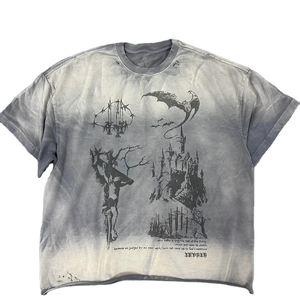 เสื้อยืดลายกราฟิกยาแก้ไอสุดฮา คุณภาพสูง สไตล์วินเทจ ป๊อปอาร์ต ดีไซน์คู่รัก ผ้าฝ้ายเนื้อนุ่ม สวมใส่สบาย สตรีทแวร์ ทรงโอเวอร์ไซส์ ขายส่ง - Product Image 1