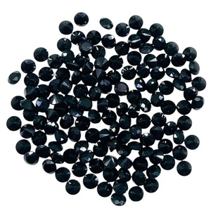Tourmaline noire naturelle 3 mm, taille diamant, pierres précieuses en vrac, prix de gros, lot de pierres précieuses pour bijoux - Product Image 2