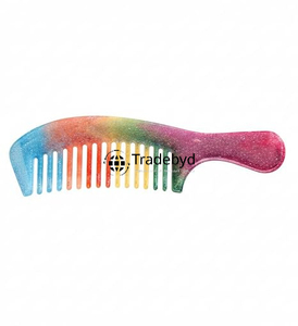 Tradebyd Elegant <b>Wide</b> Tooth Resin <b>Comb</b> Handmade Hair Grooming Tool for Thick and Curly Hair - Product Image 2