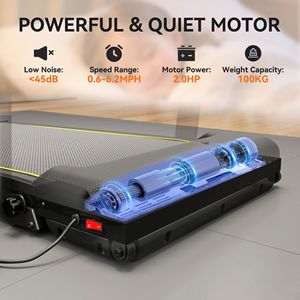 Tapis Roulant Pieghevole da Scrivania 0.6-6.2 mph con Ruote Inclinabili, Display LED e Telecomando - Product Image 6