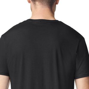 T-shirt pour homme à col en V, noir, léger, doux, respirant, manches courtes, décontracté, basique, mélange de coton, à porter tous les jours, pour la remise en forme - Product Image 5