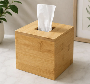 Boîte à mouchoirs en bois faite à la main avec incrustation blanche, support décoratif de style chinois traditionnel - Product Image 5