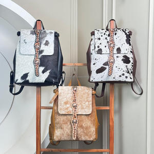 Haute qualité Designer femme sac à dos grande capacité voyage sac à dos pour ordinateur portable usiné à la main en cuir de vachette dissimulé sac à dos de transport - Product Image 4